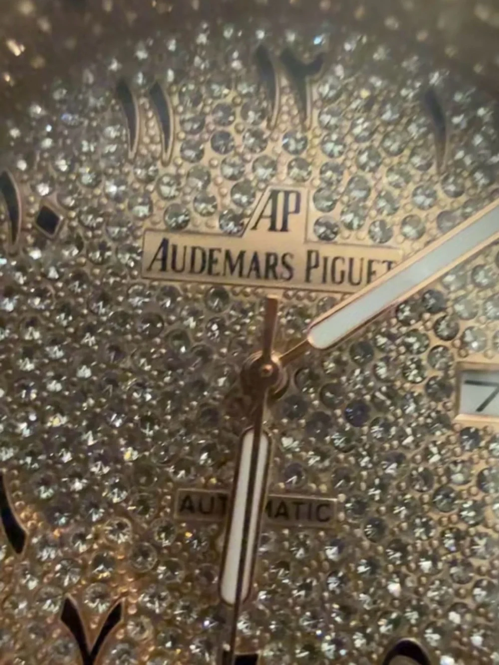 Diamond Two-Tone Watch with Luminous Hands